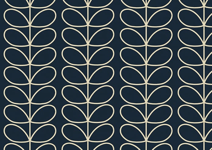 Orla Kiely Linear Stem, Navy Whale - Twist&Fit Roman Blind - Image 8